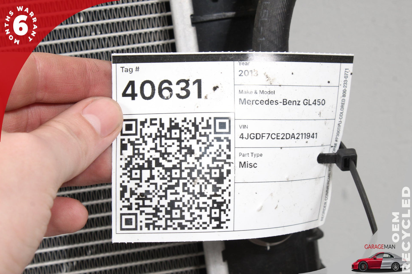 2012-2019 Mercedes X166 GL450 Water Radiator A/C Conditioning Condenser OEM