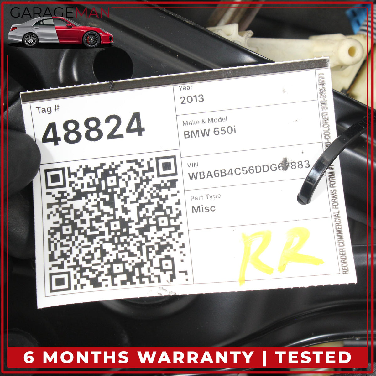 2013-2019 BMW 650i F06 Rear Right Passenger Side Door Shell 7294994