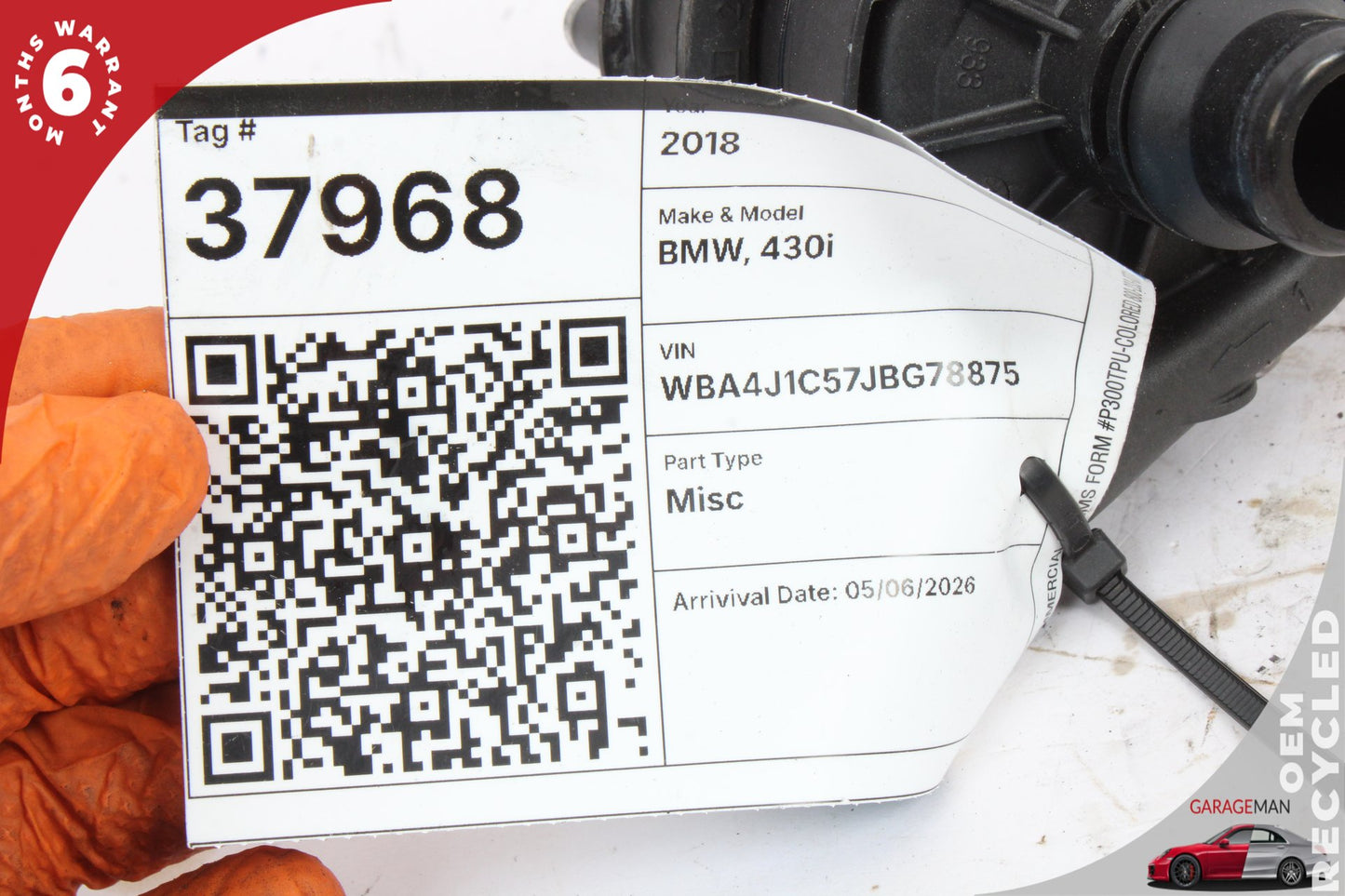 2017-2021 BMW 430i 330i 320i F36 Engine Auxiliary Water Pump 8637953 OEM