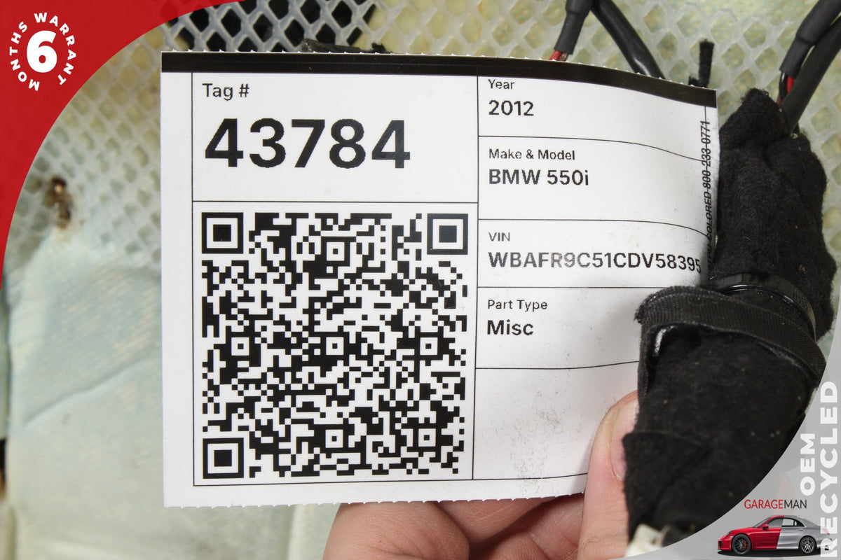 2011-2013 BMW 550i F10 Sedan Front Right Upper Seat Cushion 52107249958