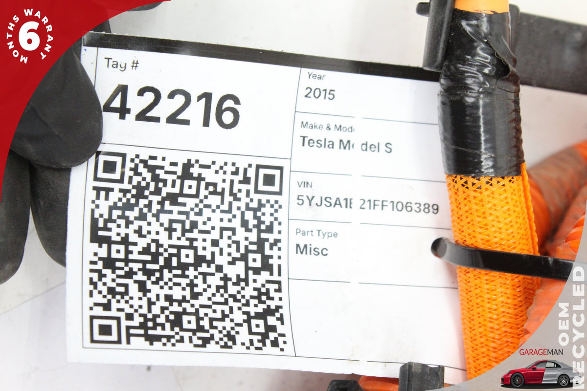 2012-2015 Tesla Model S 85D AWD EV High Voltage Front Fused Small Drive Wiring Harness 105080510E OEM