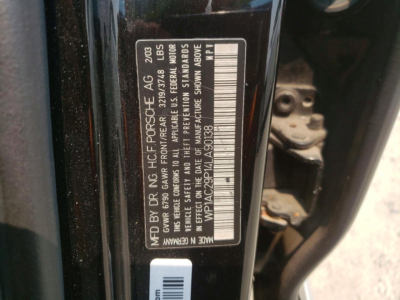 Parting Out- 2004 Porsche Cayenne 958- 238