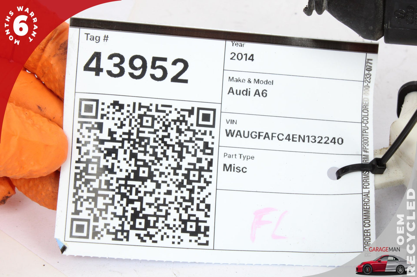 2012-2018 Audi A6 Sedan Left Front Door Lock Actuator 8J1837015D