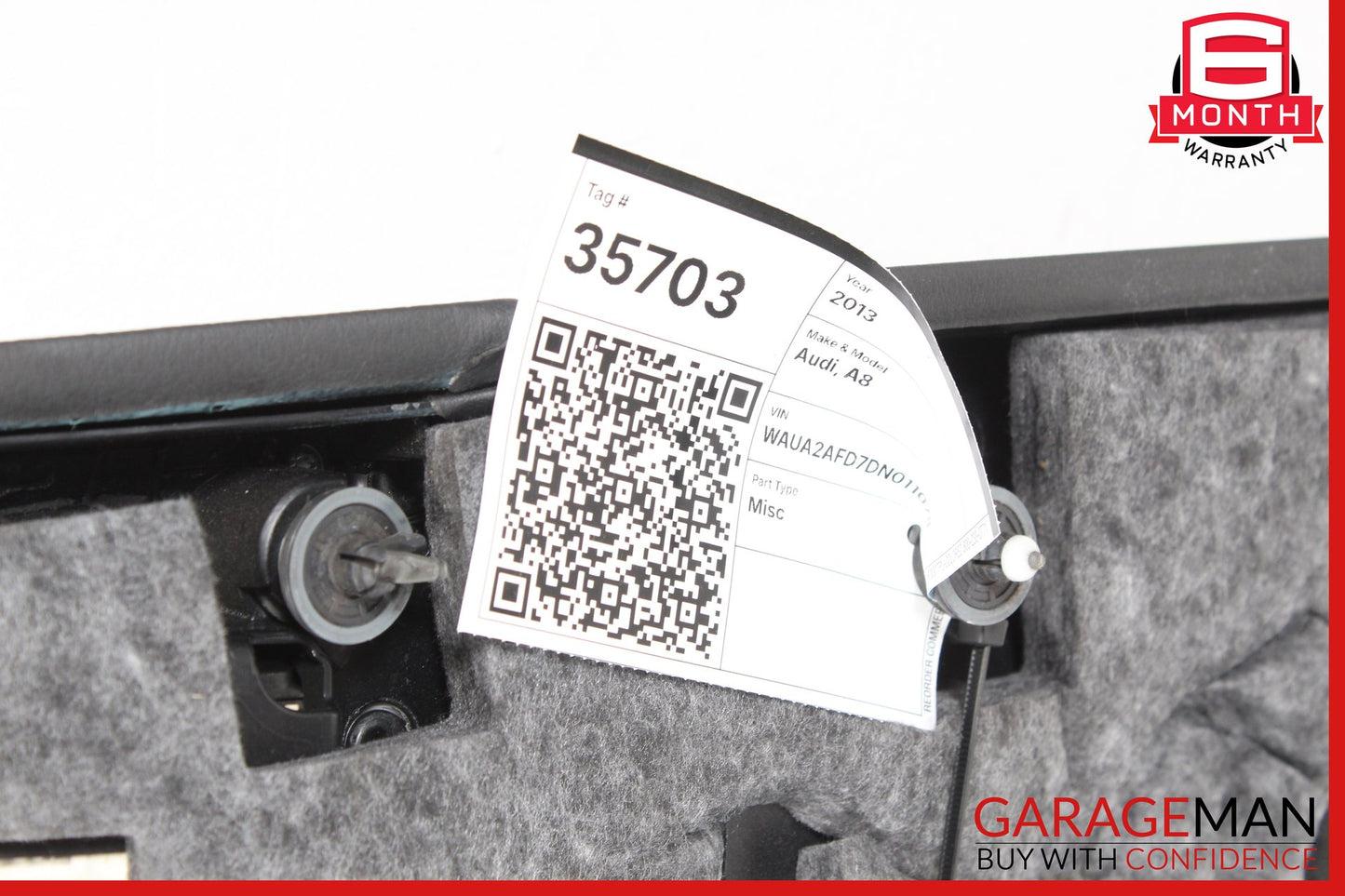 2011-2017 Audi A8 Sedan Rear Right Interior Door Panel