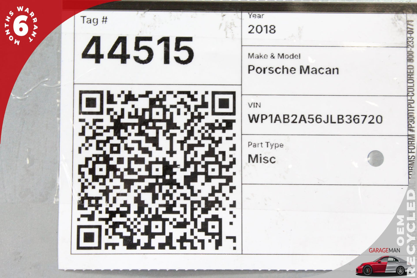 2015-2018 Porsche Macan 95B Engine Control Module ECU ECM PCM 95B906022B OEM