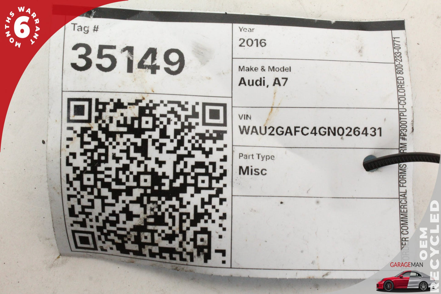 2012-2018 Audi A7 A6 Automatic Transmission Oil Cooler 4H0317021T OEM