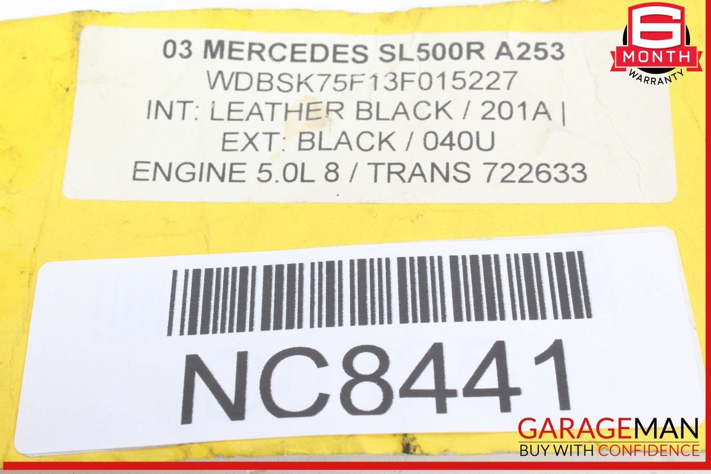 03-12 Mercedes R230 SL500 SL550 Steering Wheel Airbag Air Bag SRS OEM