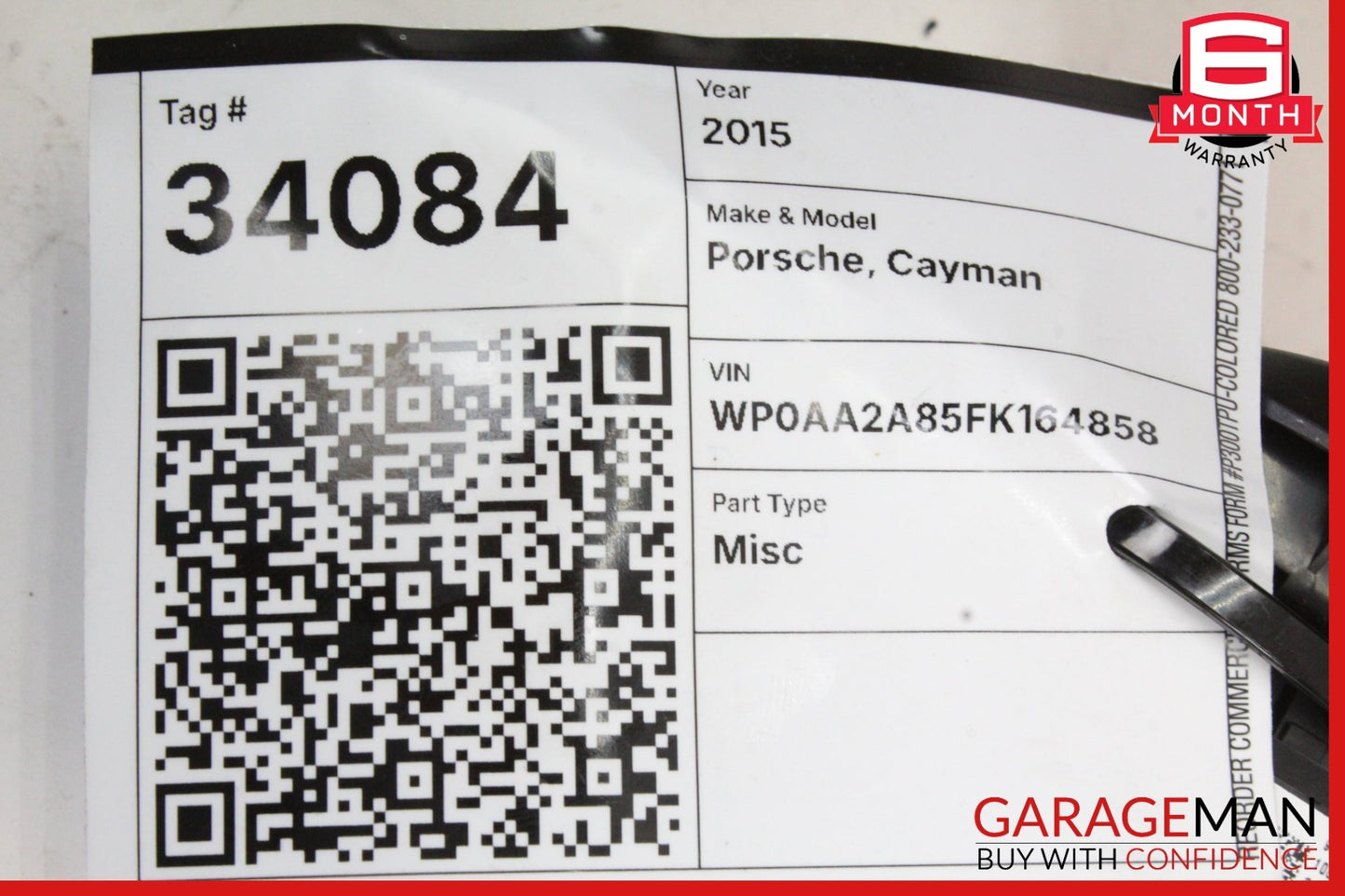 2012-2022 Porsche Cayman 981 Electric Parking Brake Switch 99161325100 OEM