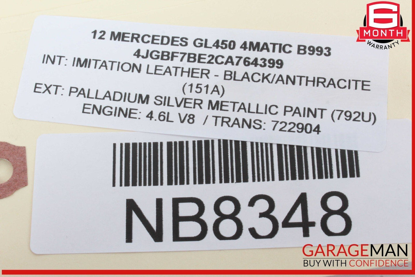 06-13 Mercedes X164 GL450 4MATIC Front Right Dash Board Dashboard Airbag Air Bag