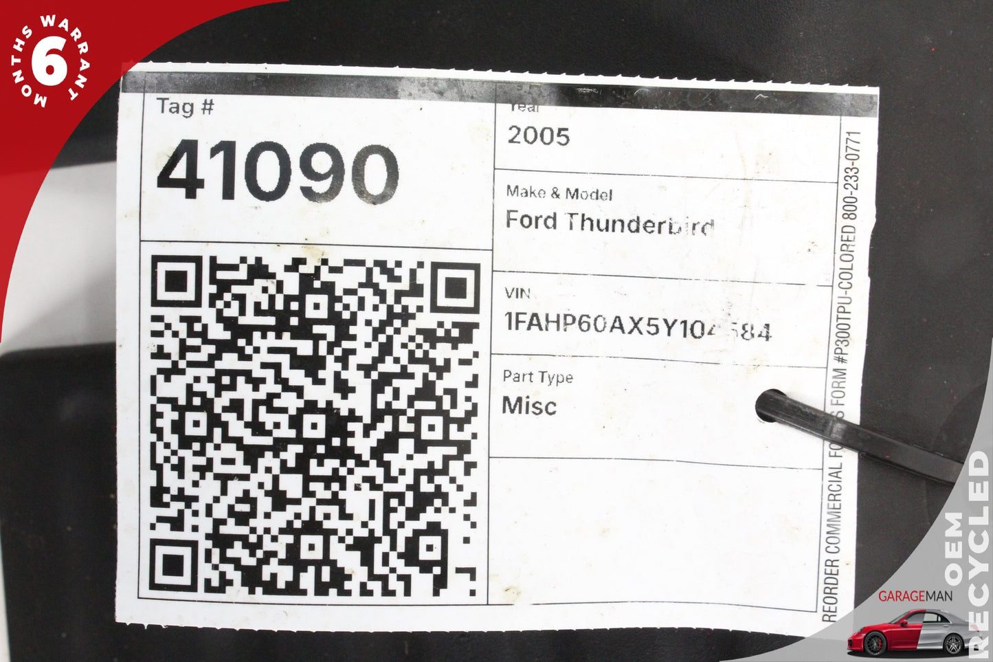 2003-2005 Ford Thunderbird 3.9L V8 Engine Motor Cover Trim Panel 3W436A949AD OEM