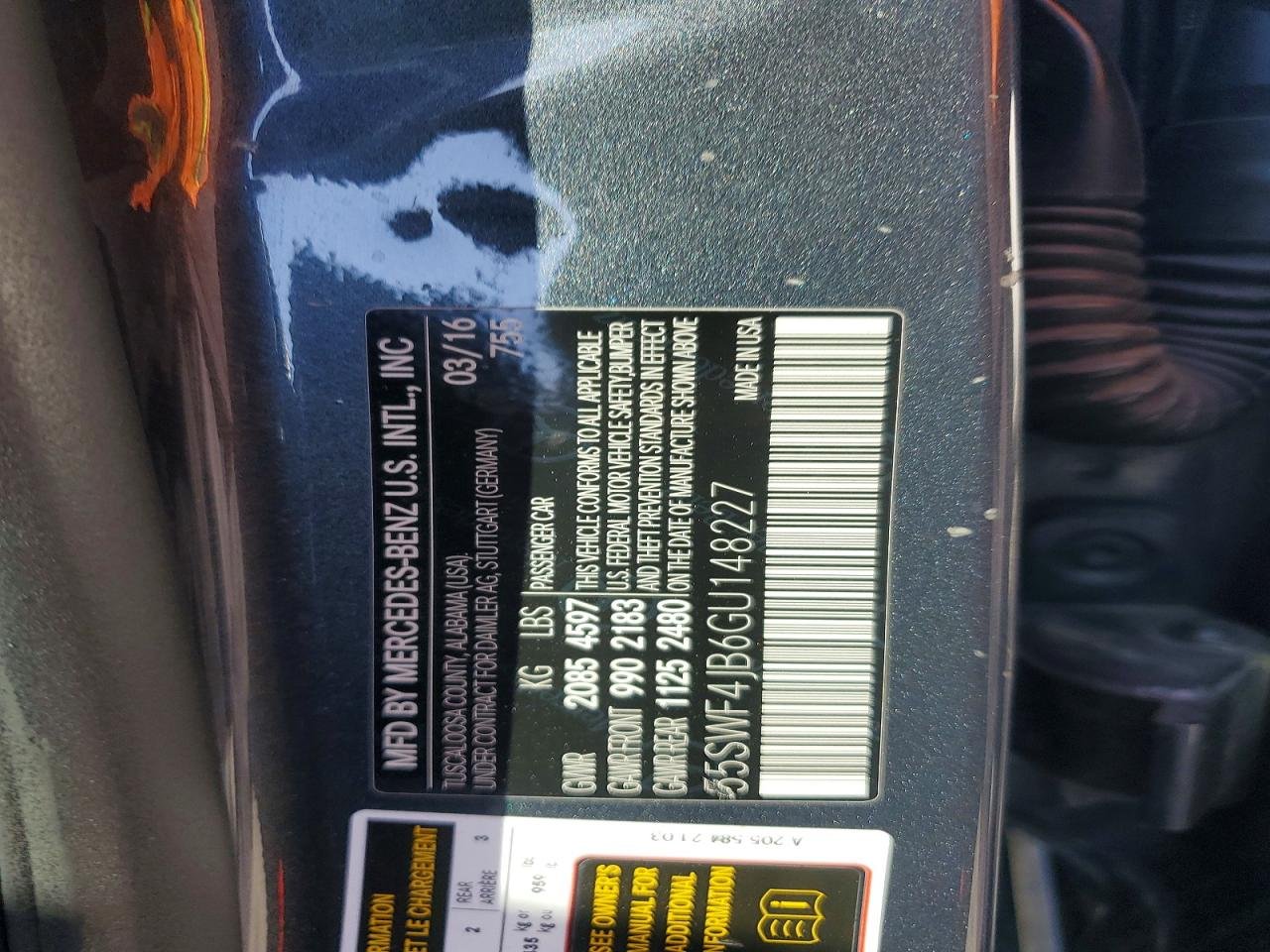 Parting Out- 2016 Mercedes-Benz C300 w205- 169