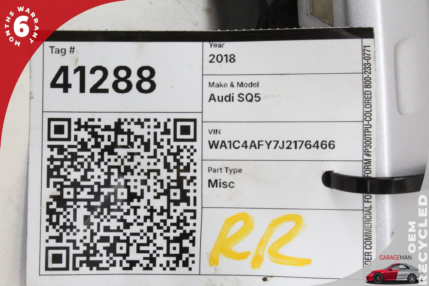 2018-2025 Audi SQ5 Q5 Right Passenger Side Exterior Door Handle 80C837812 OEM