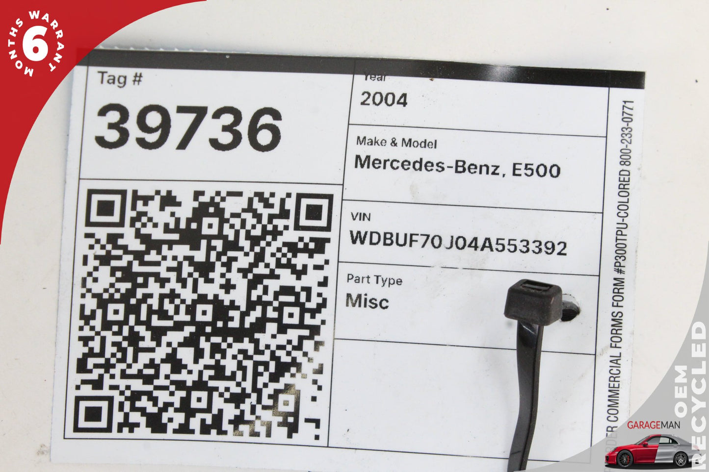 2003-2009 Mercedes W211 E500 Rear Right Side Door Control Module 2118201626 OEM