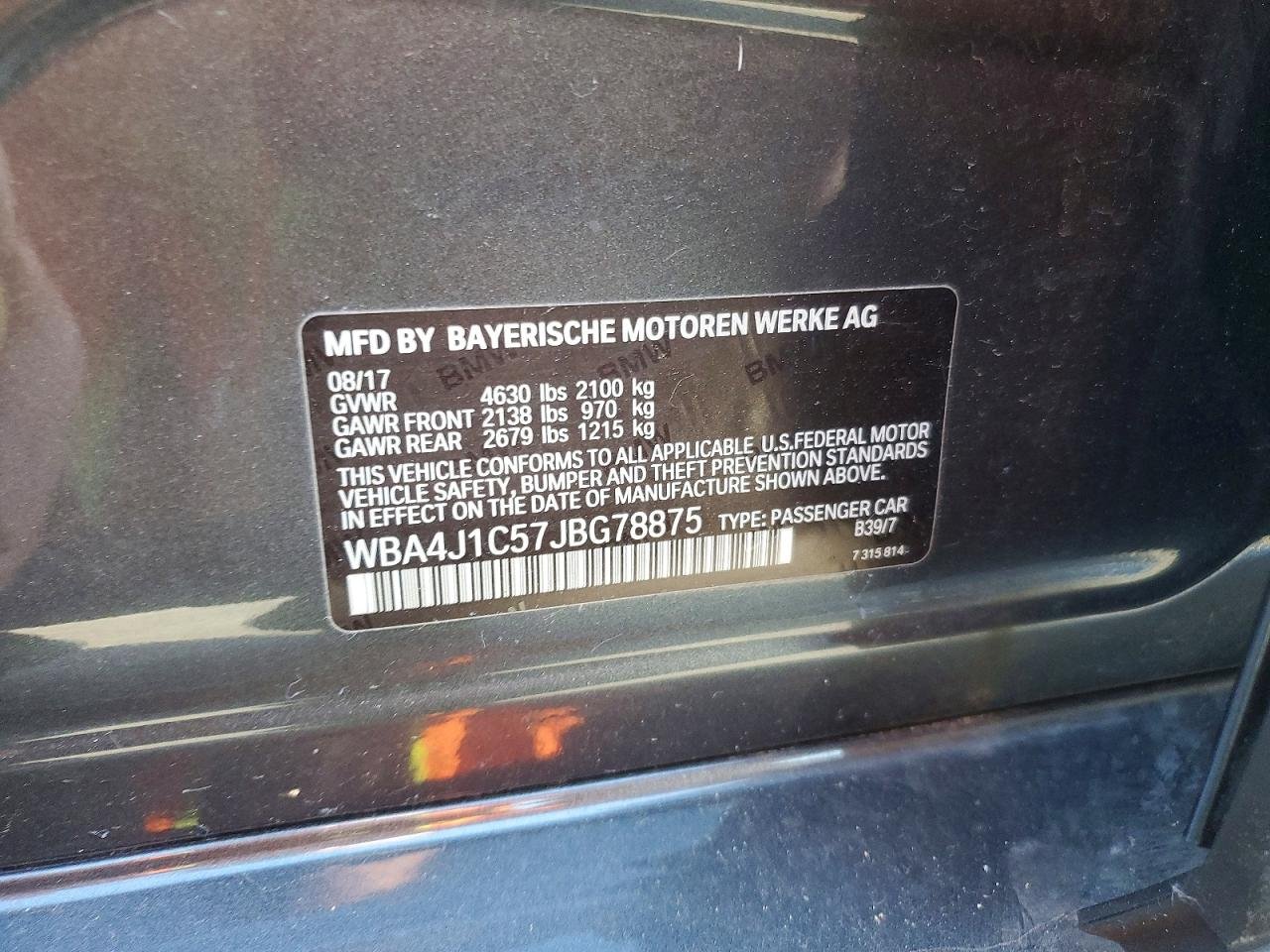 2018 BMW 430i F36