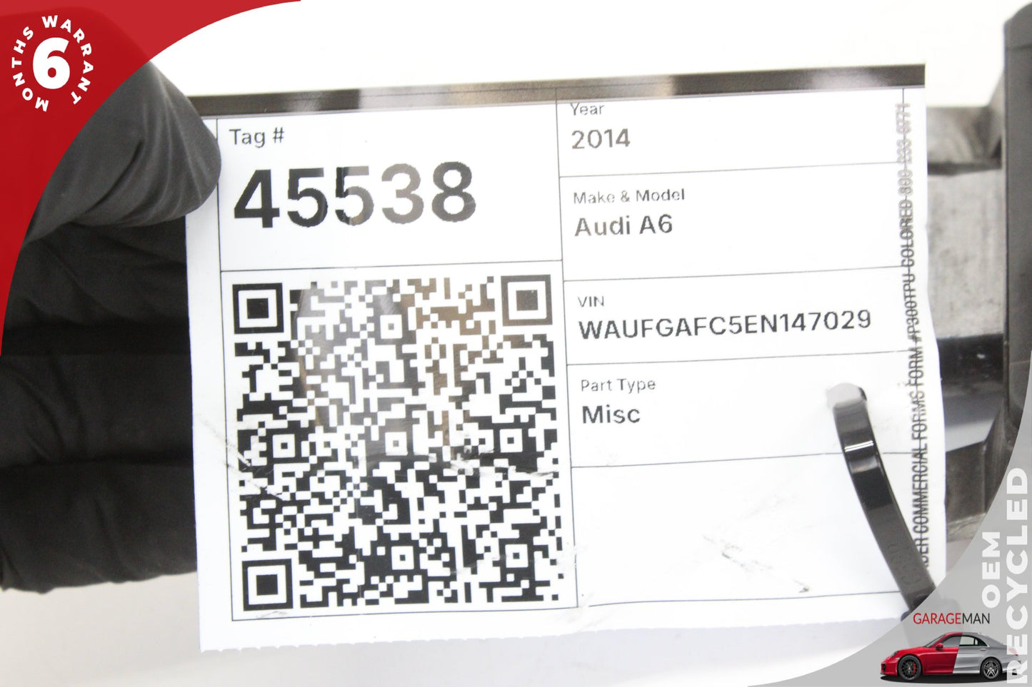 2012-2018 Audi A6 Rear Left Lane Assist Blind Spot Radar Sensor 4G0907568D OEM