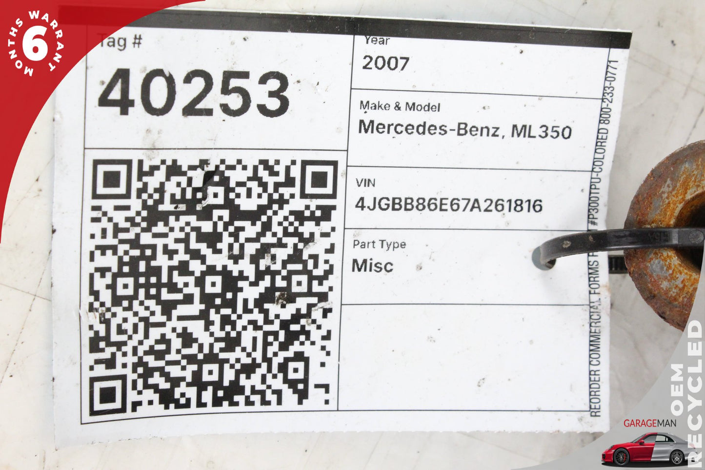 2006-2012 Mercedes-Benz ML350 W164 4WD 3.5L Front Right Side Spindle Knuckle 1643302220 OEM