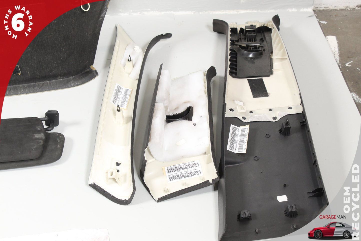 2011-2014 Porsche Cayenne 92A Headliner Pillar Trim Panel Cover Set Black 95855552402