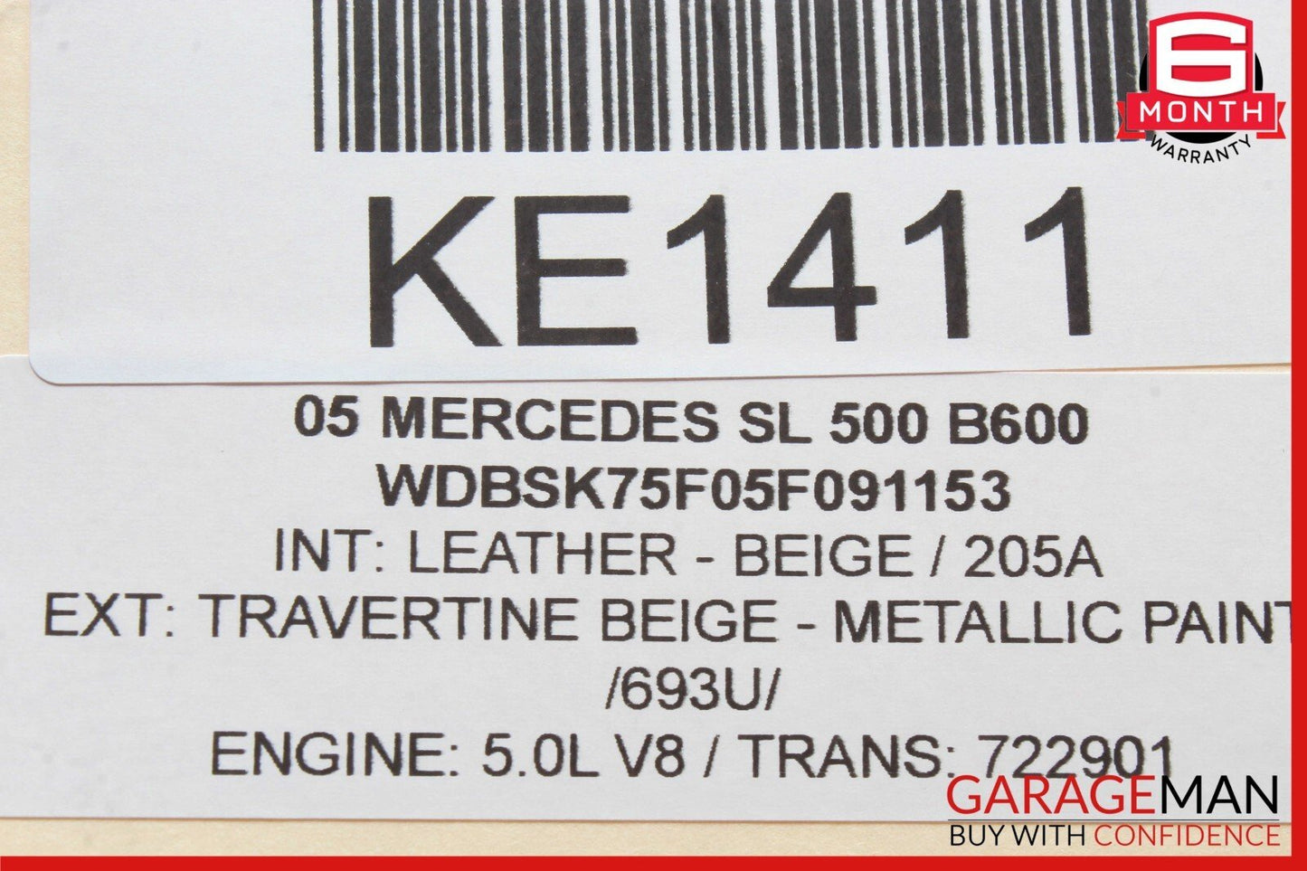 03-12 Mercedes R230 SL500 G500 G55 AMG Steering Wheel Airbag Air Bag SRS OEM