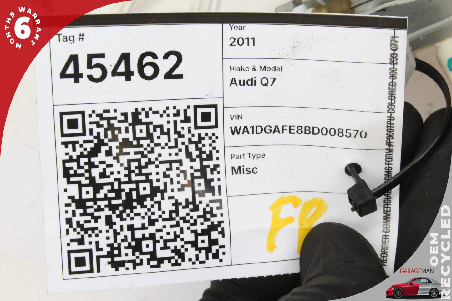 2007-2015 Audi Q7 Front Right Passenger Side Door Lock Actuator 3C1837016B OEM