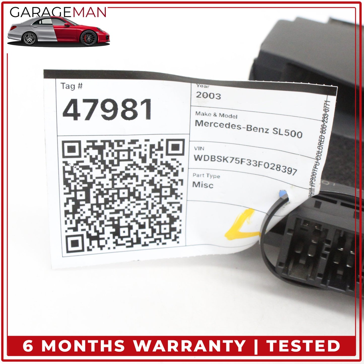 2003-2012 Mercedes-Benz SL500 R230 Under Seat Control Module Left 2308204326