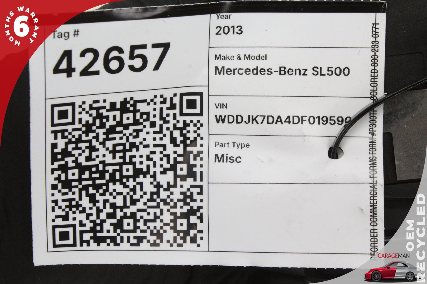 12-20 Mercedes-Benz SL500 R231 RWD Parking Brake Release Handle 2469050451 OEM