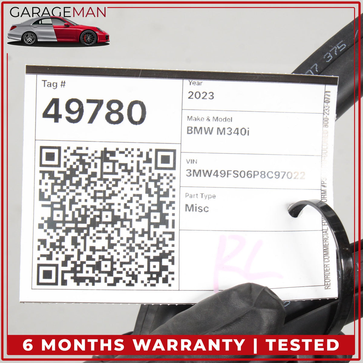 2019-2025 BMW M340i G20 Rear Left or Right Door Weather Strip Seal 7407375 OEM