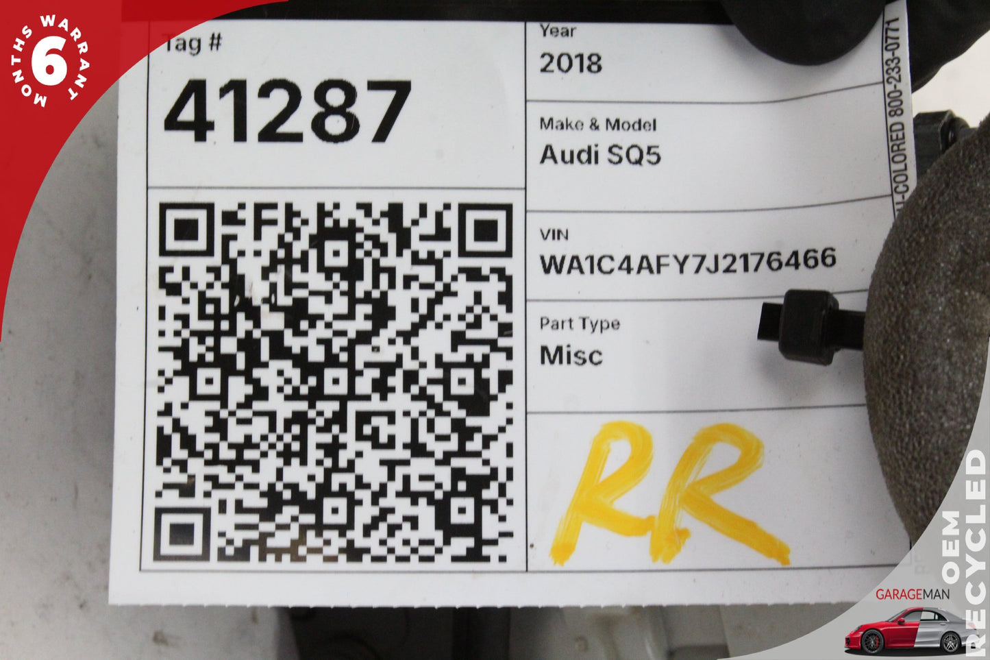 2017-2024 Audi SQ5 A4 A5 Q5 S4 Rear Right Side Door Lock Actuator 8X0839016D OEM