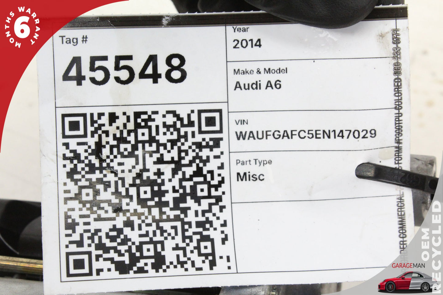 2012-2015 Audi A6 Sedan Engine Motor Starter 06E911024A OEM