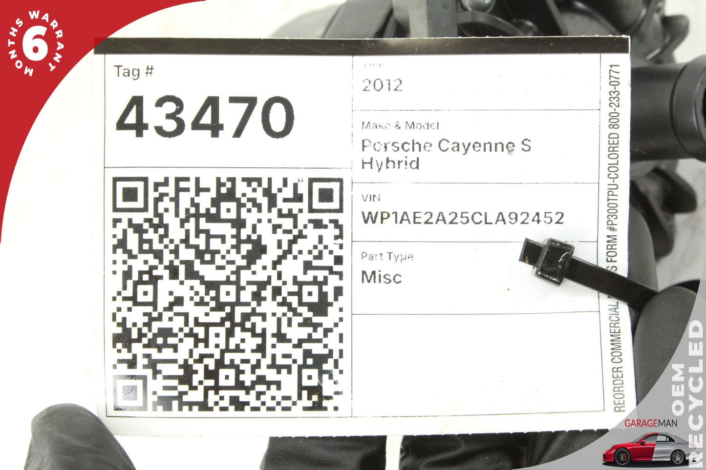 2012 Porsche Cayenne S Hybrid 92A AWD Auxiliary AUX Circulation Water Pump 7P0965567 OEM