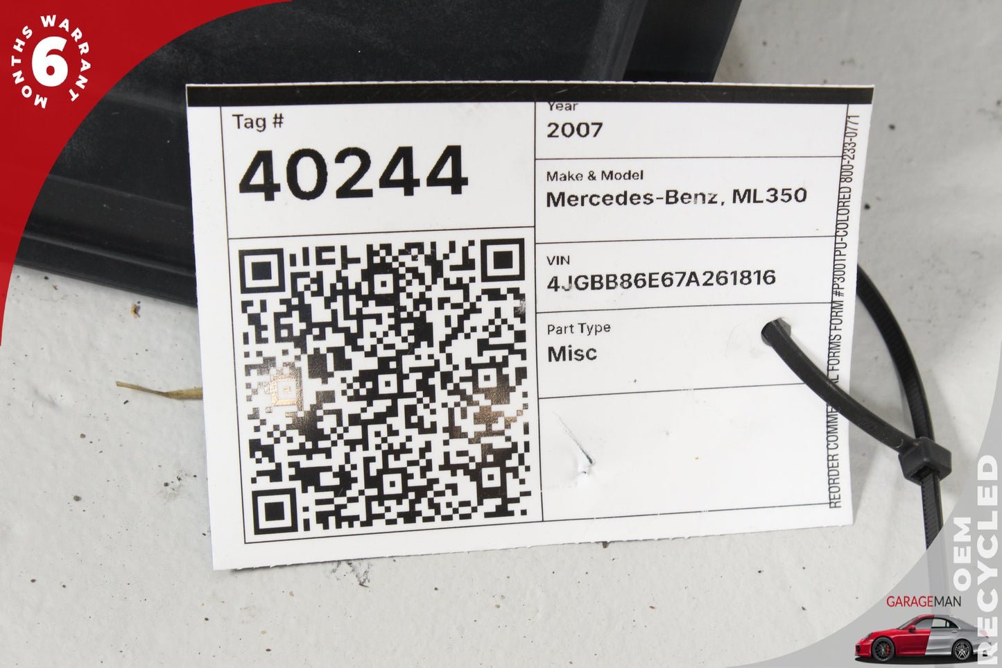 2006-2013 Mercedes-Benz ML350 W164 Station Wagon Cooling Fan 1645000593