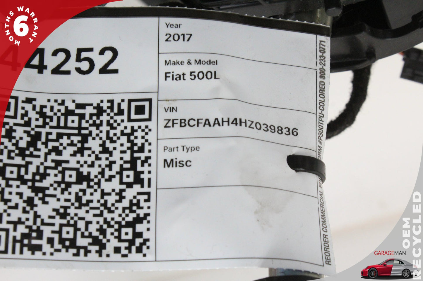 2014-2017 Fiat 500L Automatic Transmission Gear Shifter Selector w/ Knob & Cable