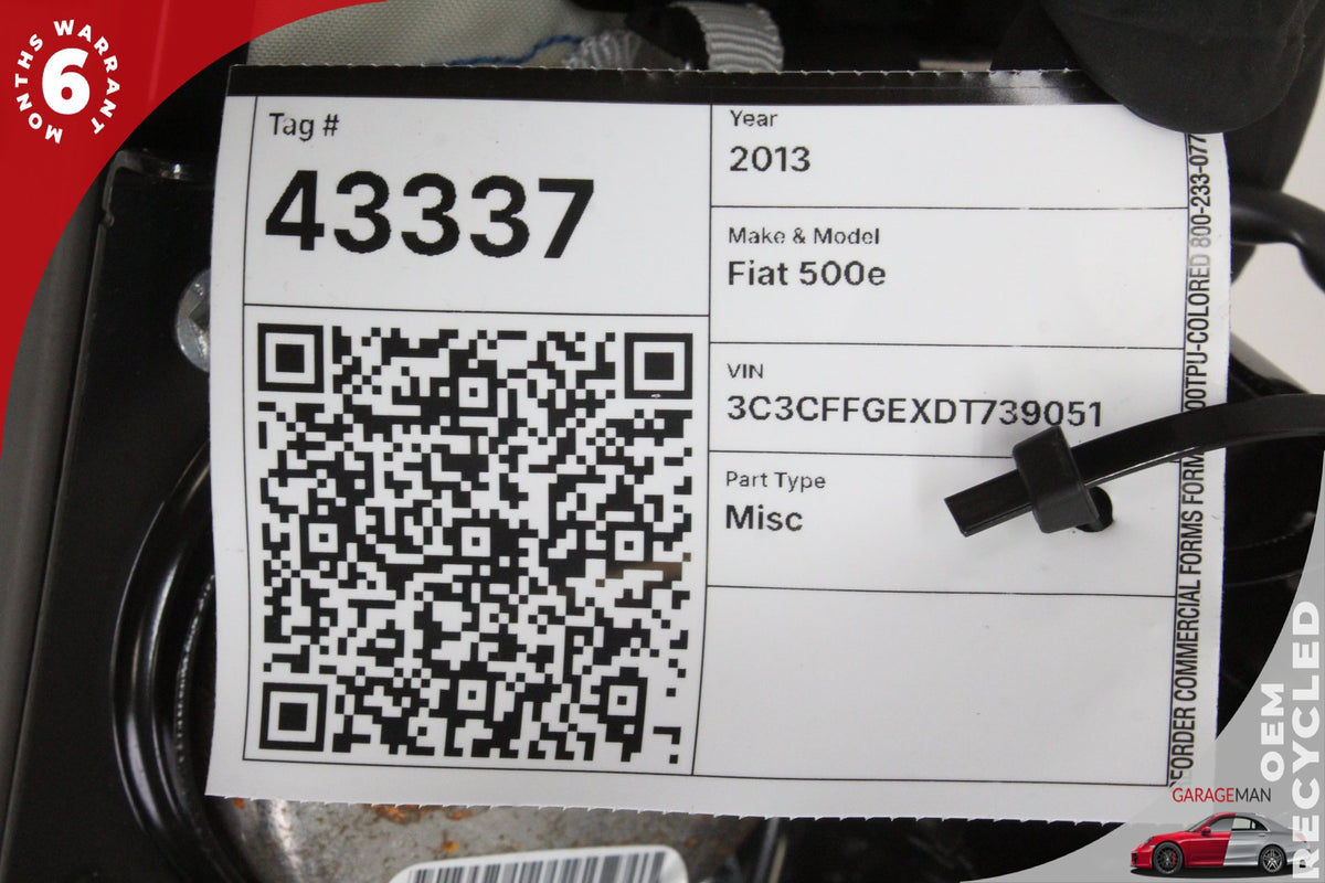 2013 Fiat 500e Hatchback Front Right Dash Airbag 05057796AE