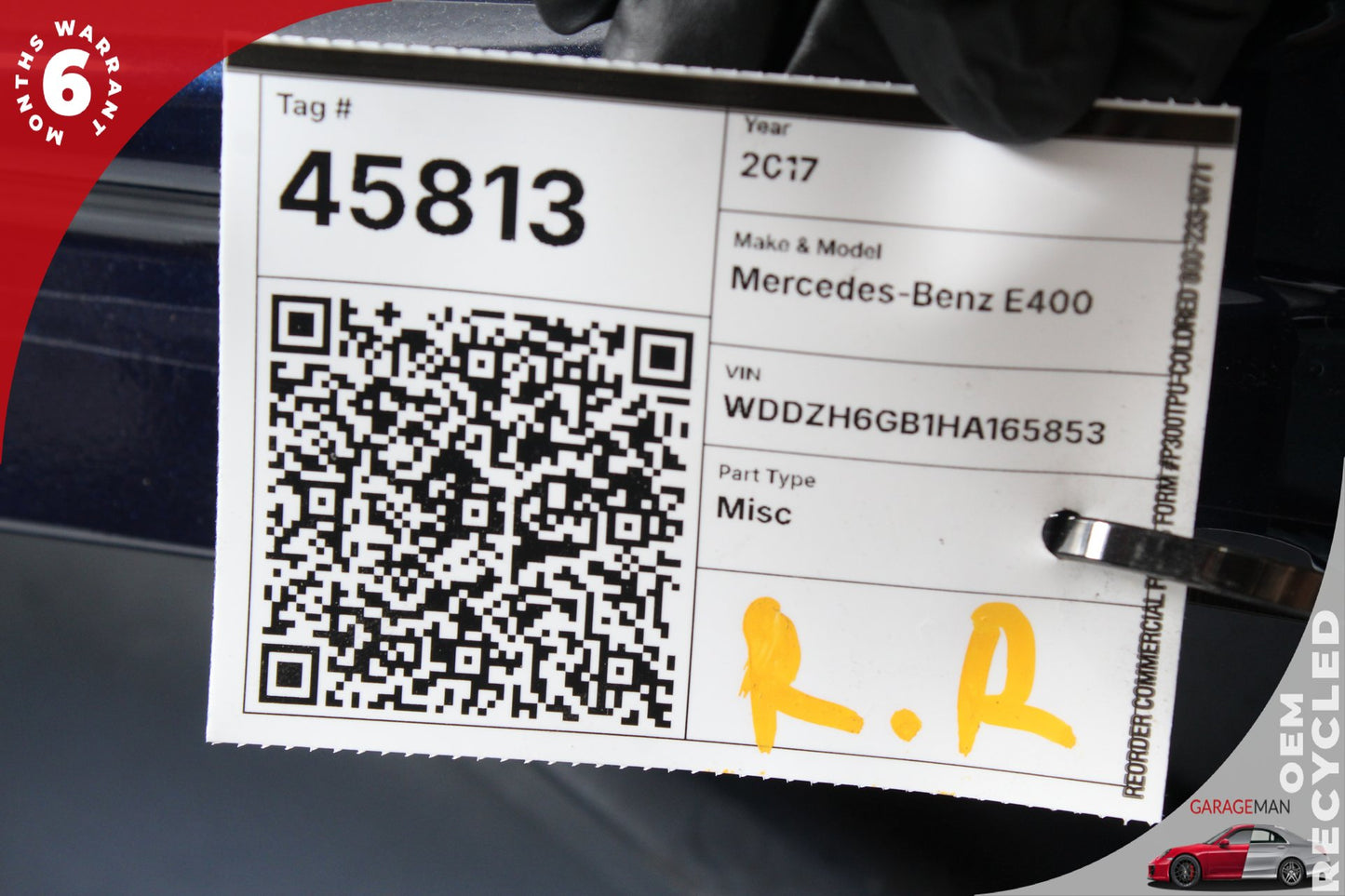 2017-2019 Mercedes-Benz E400 W213 Station Wagon Right Rear Door Shell 2137320410