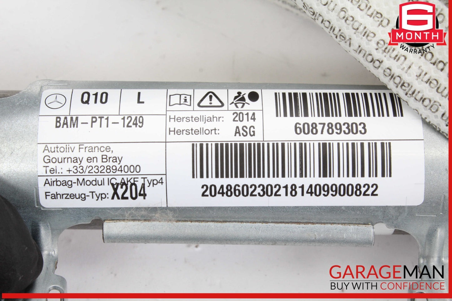 10-15 Mercedes X204 GLK350 Left Driver Side Roof Curtain Airbag Air Bag OEM