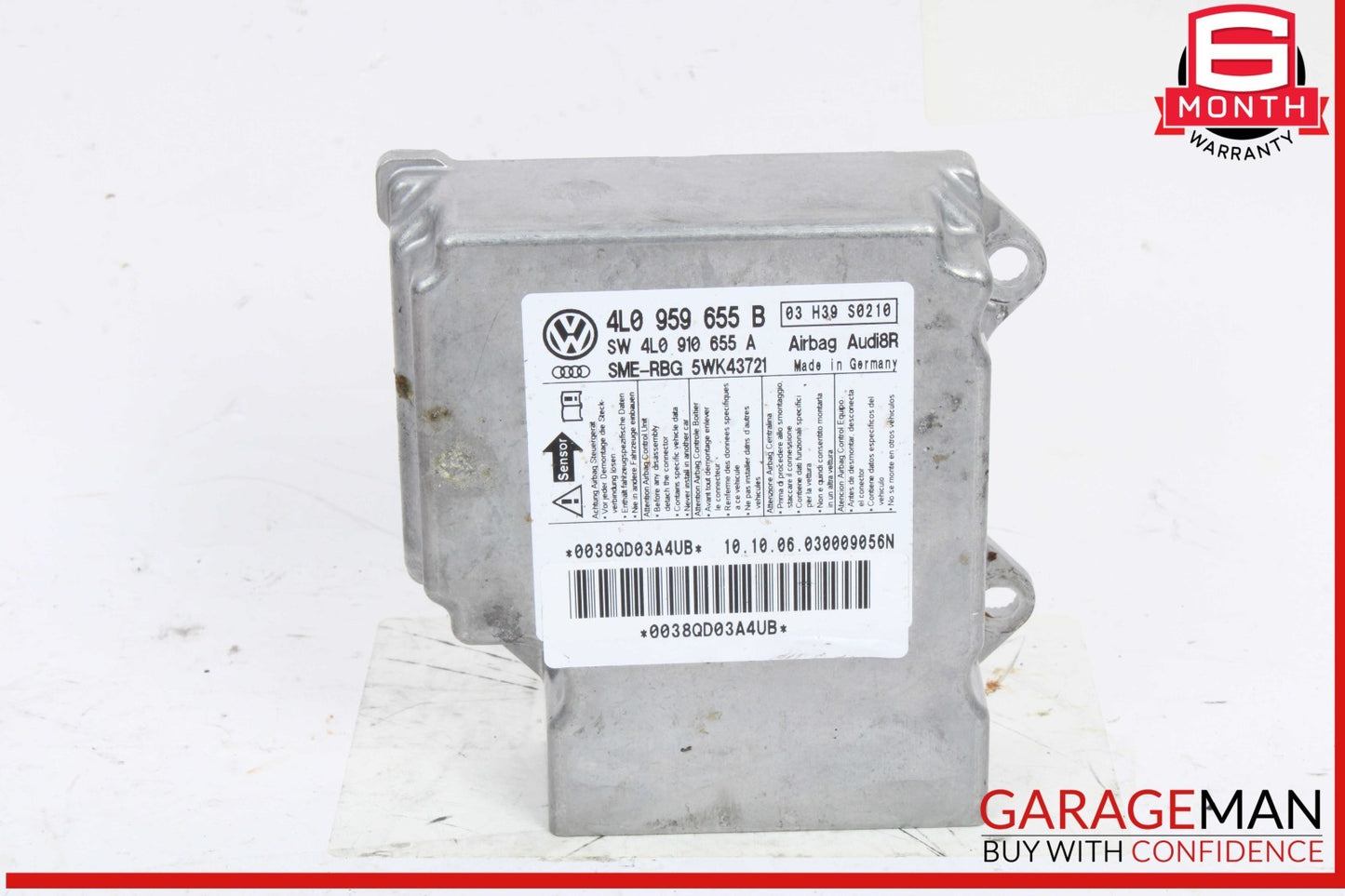 07-15 Audi Q7 Airbag Air Bag SRS Restraint Control Module Unit 4L0959655B OEM
