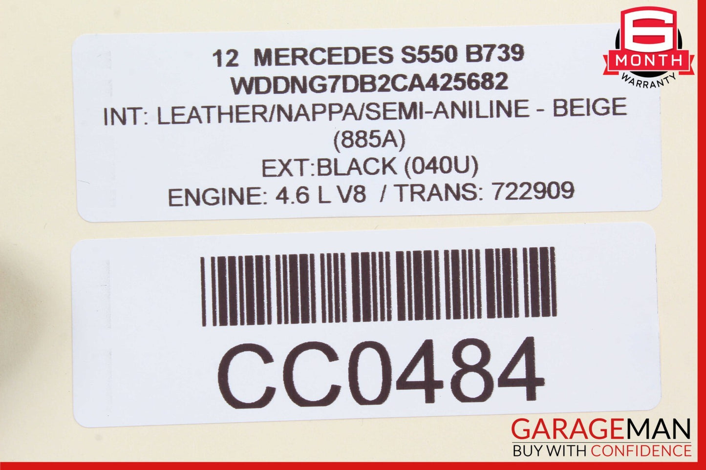 06-14 Mercedes S550 GL450 R350 Front Left Side Seat Airbag Air Bag SRS