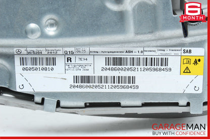 08-15 Mercedes W204 C180 C300 Front Right Side Seat Airbag Air Bag SRS Grey