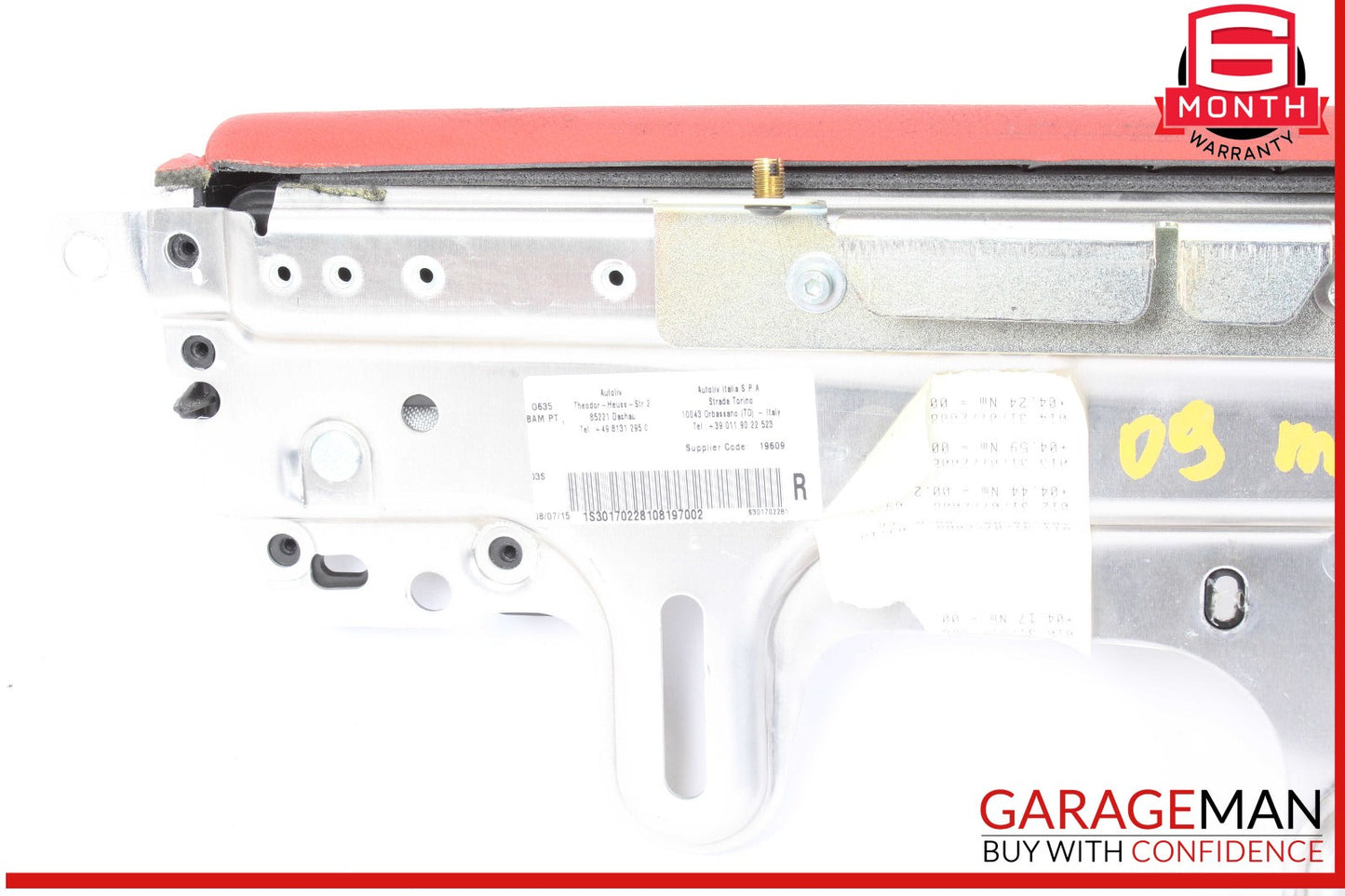 08-14 Maserati GranTurismo M145 Right Passenger Side Door Airbag SRS w/Cover OEM