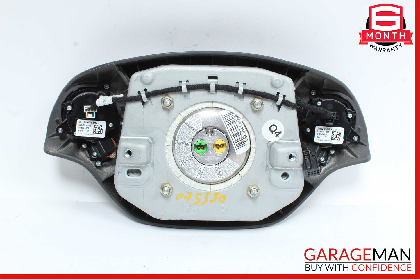 07-10 Mercedes W221 S550 CL550 S450 Steering Wheel Airbag Air Bag Black OEM