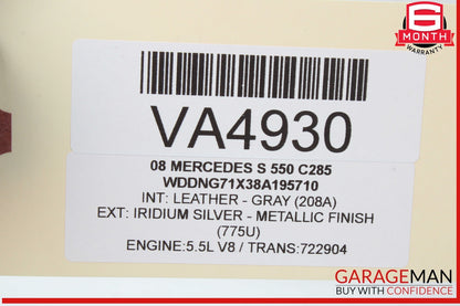 07-10 Mercedes W221 S550 S450 Steering Wheel Airbag Air Bag Assembly Black OEM
