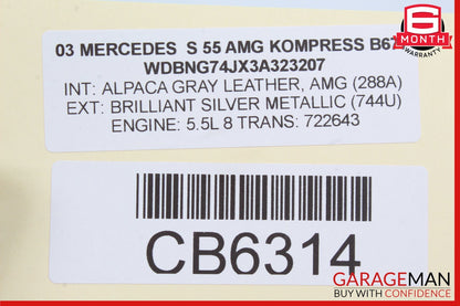 00-06 Mercedes W220 S55 AMG CL600 Front Right Dash Dashboard Airbag Air Bag OEM