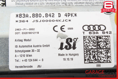 19-24 Audi Q3 Right Passenger Side Knee Air Bag 83A880842D