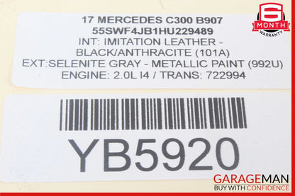 15-20 Mercedes W205 C300 Rear Right Side Seat Air Bag Airbag OEM