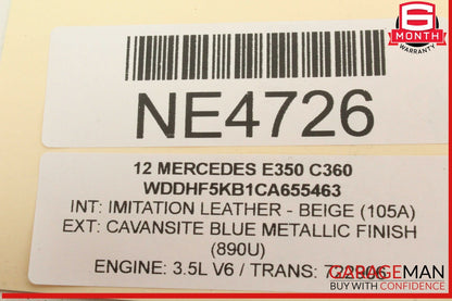 10-12 Mercedes W212 E350 E550 Right Passenger Side Roof Curtain Airbag Air Bag