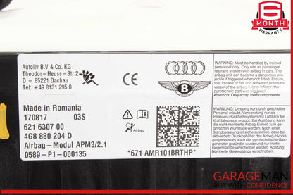 12-18 Audi A6 A7 Front Right Passenger Side Dash Dashboard Knee Air Bag Airbag