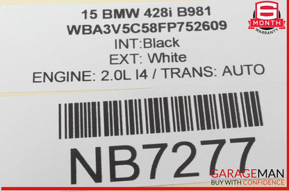 14-16 BMW 428i 435i Front Right Passenger Side Seat Control Module Unit 9371130