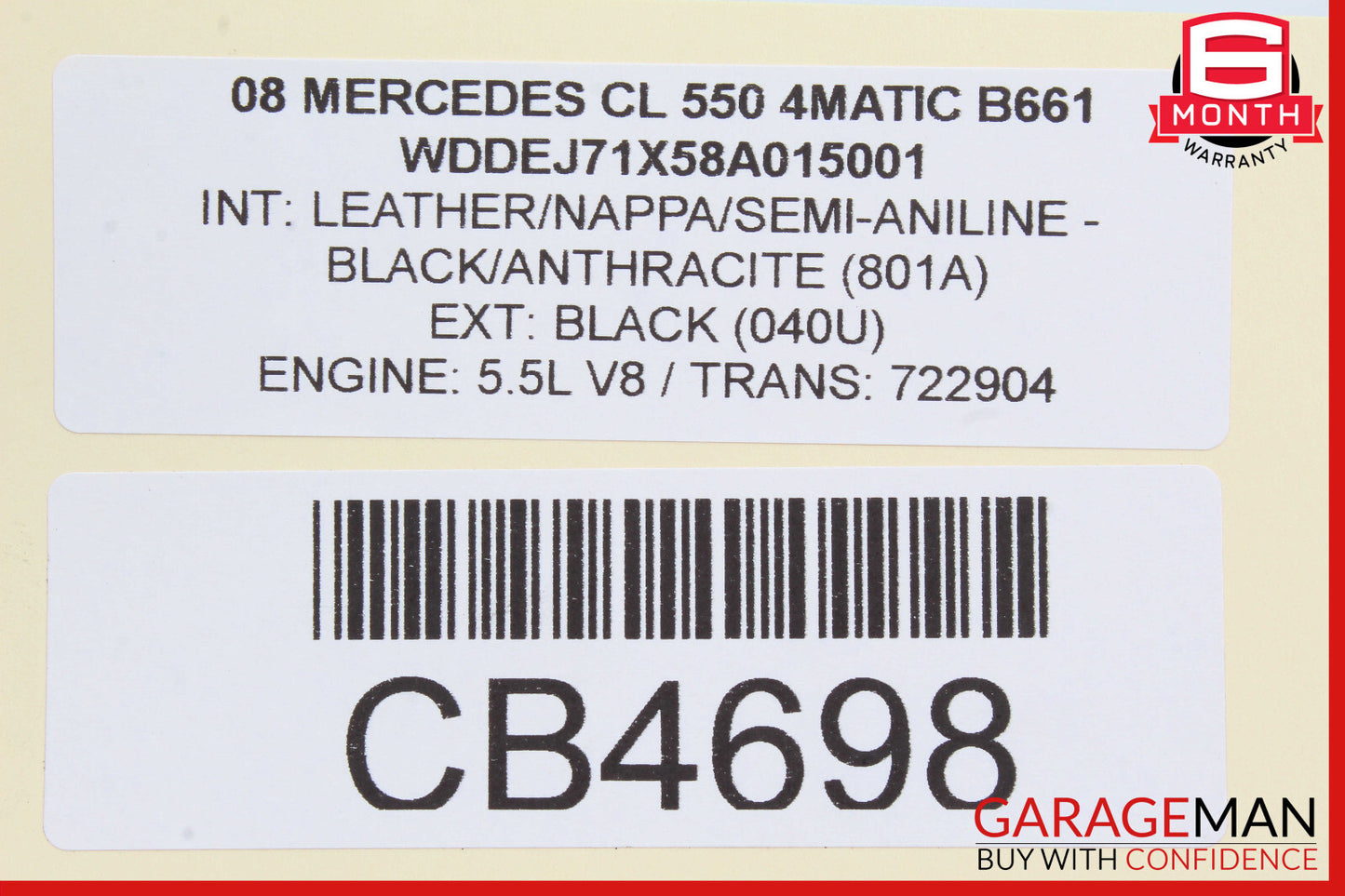 07-14 Mercedes W216 CL550 CL63 AMG Left Driver Dash Knee Airbag Air Bag OEM