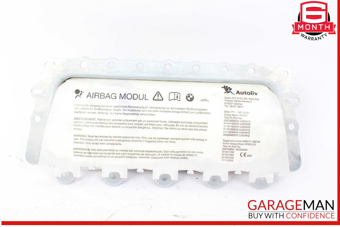 BMW 528i Front Right Passenger Side Dash Dashboard Airbag Air Bag OEM