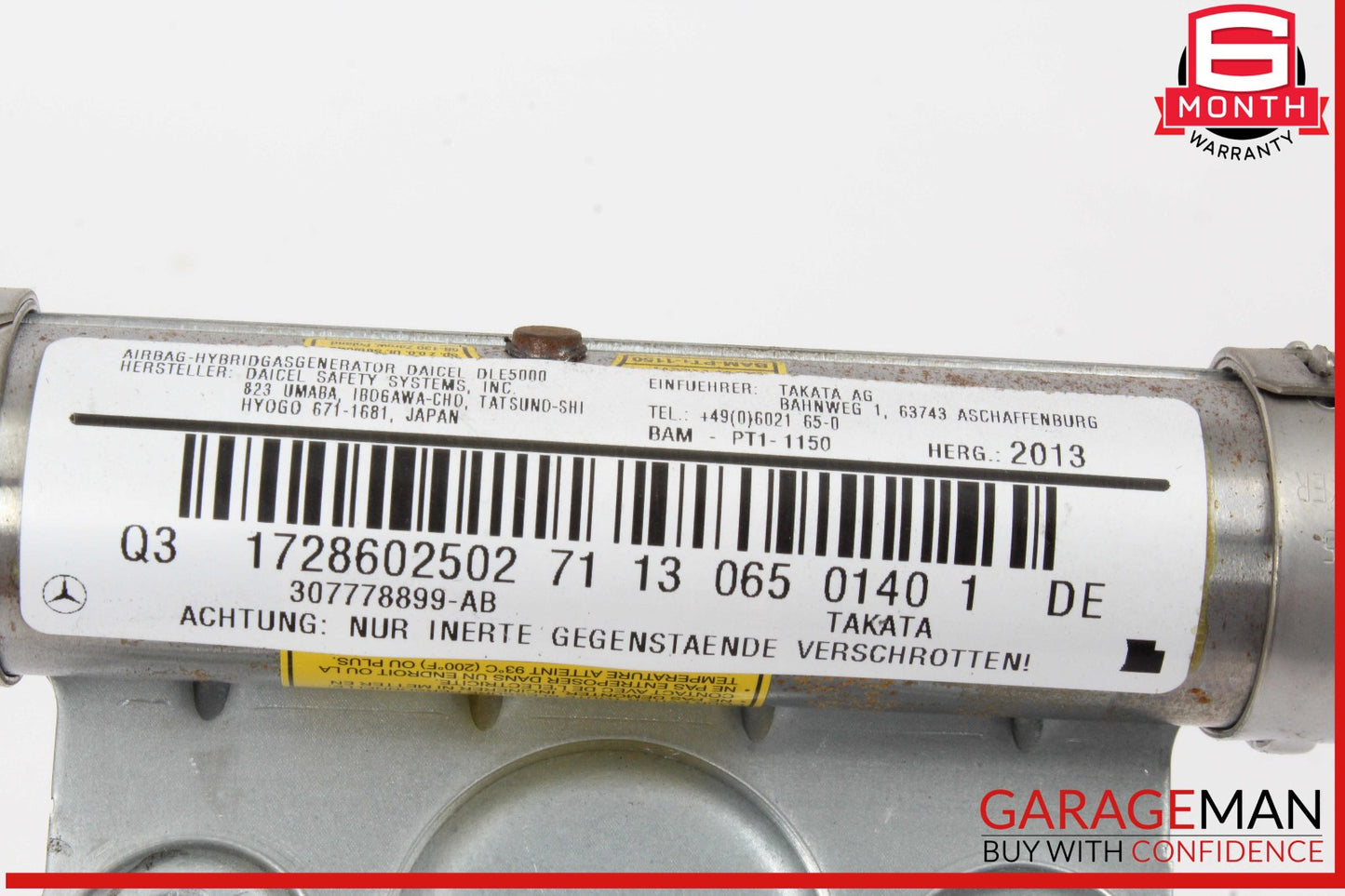 12-20 Mercedes R172 SLK350 SLC300 Door Airbag Left Driver Side 1728602502 OEM