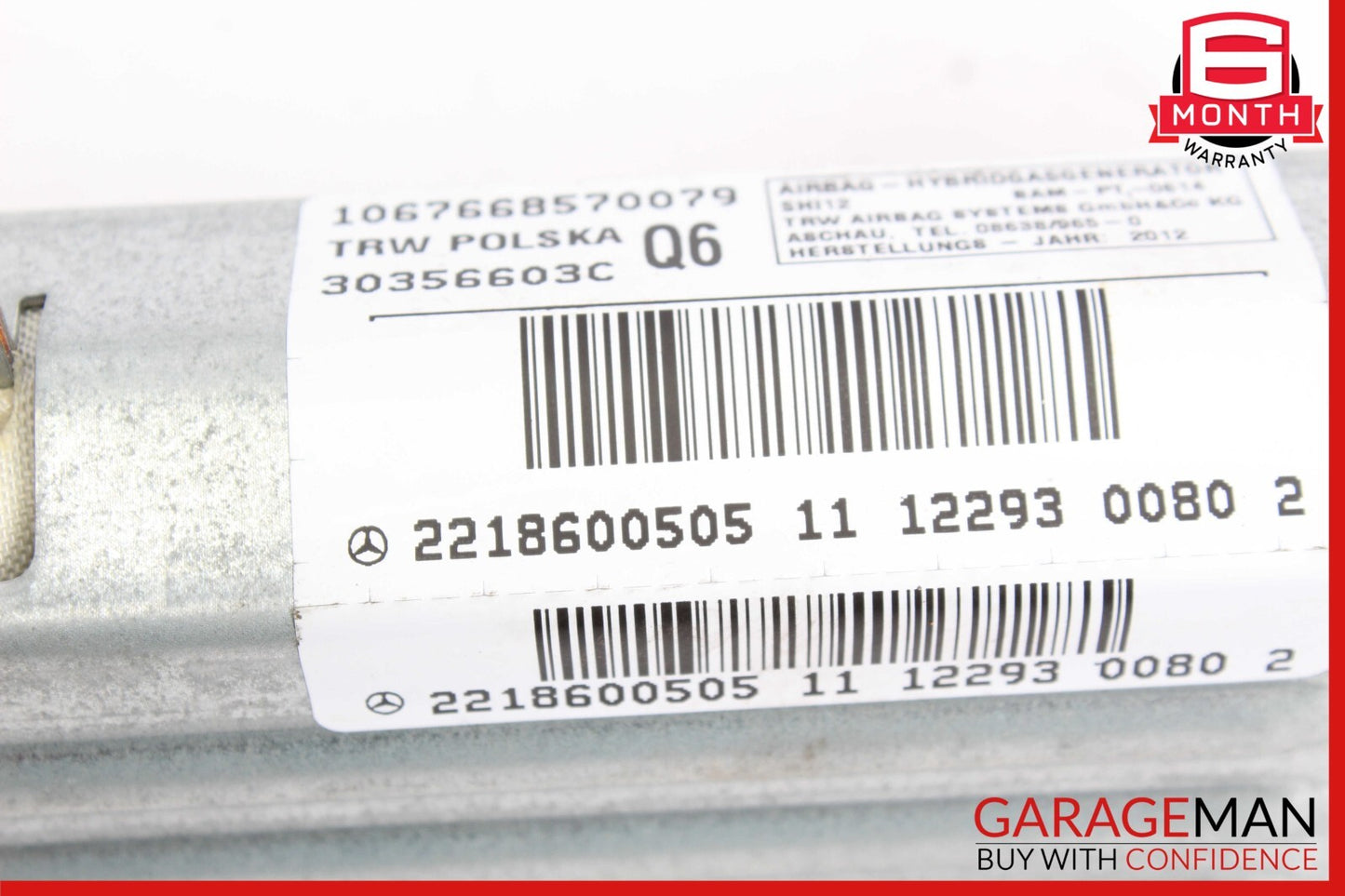 07-14 Mercedes W221 S550 CL550 CL600 Rear Left Side Quarter Airbag Air Bag